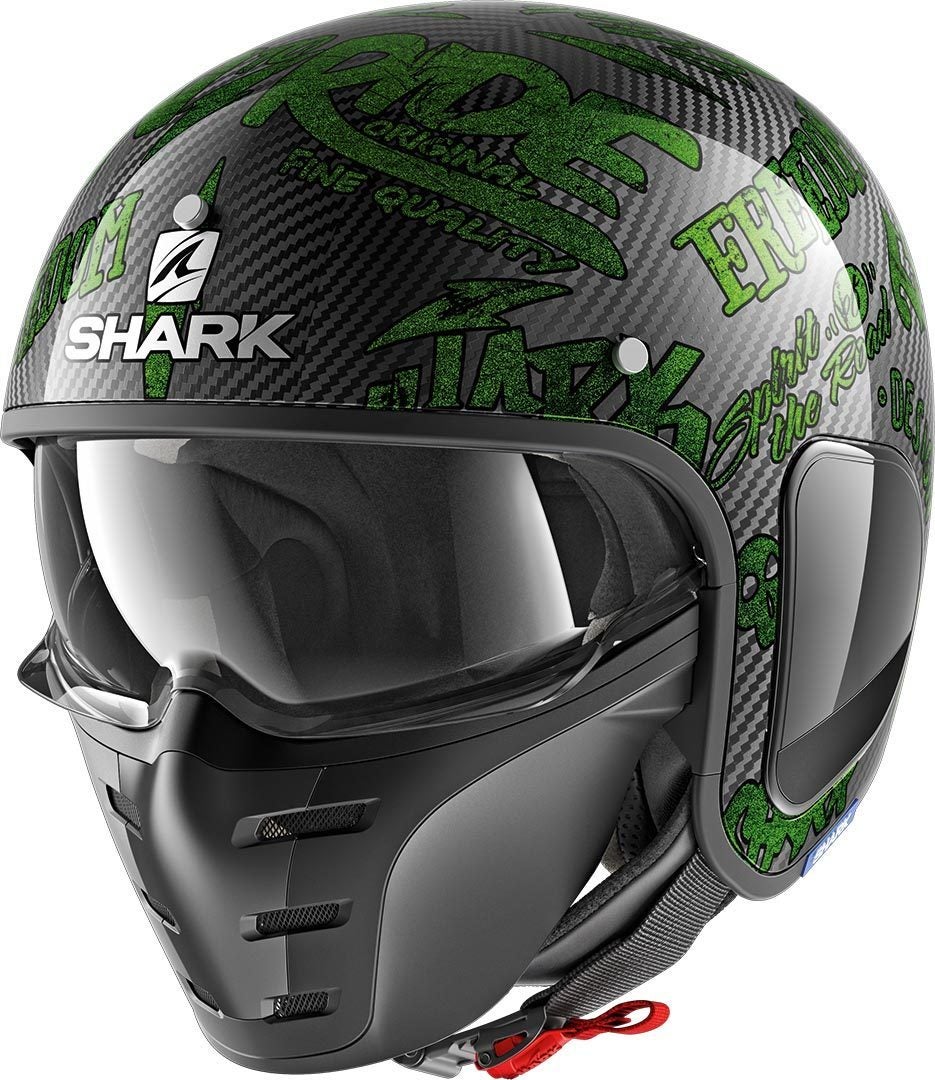 Shark-S-Drak Freestyle Cup Casco Jet Verde M (57/58) Figura 1