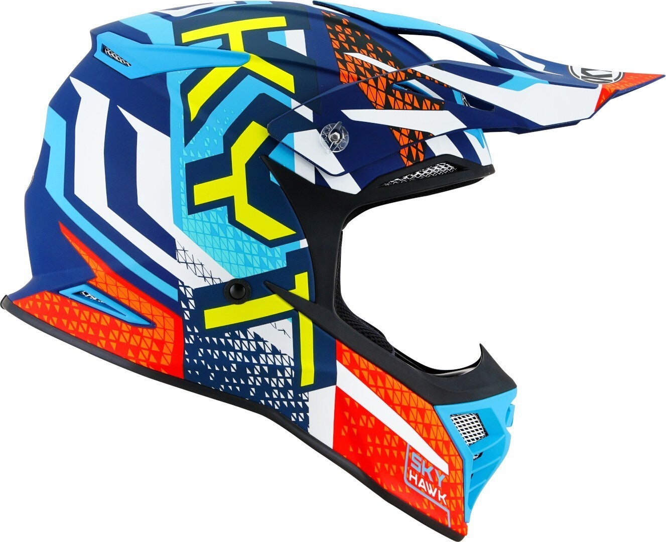 KYT Skyhawk Hyperflow Casque de motocross bleu mat/rouge XL (61/62) Figure 3