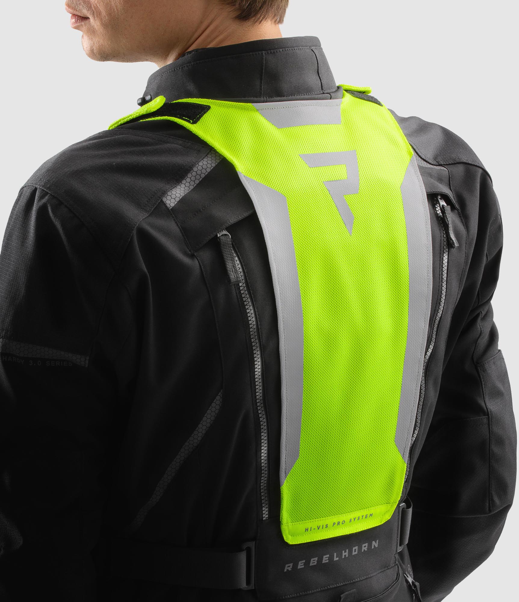 Side view of Rebelhorn Hardy 3.0 waterproof Motorcycle Textile Jacket