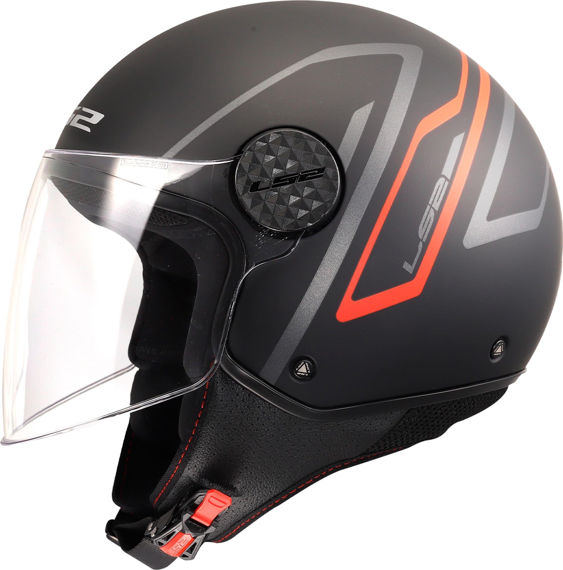 LS2 OF558 Sphere Lux II Minim Open-Face Helmet black/red XXL (63/64) Figure 11