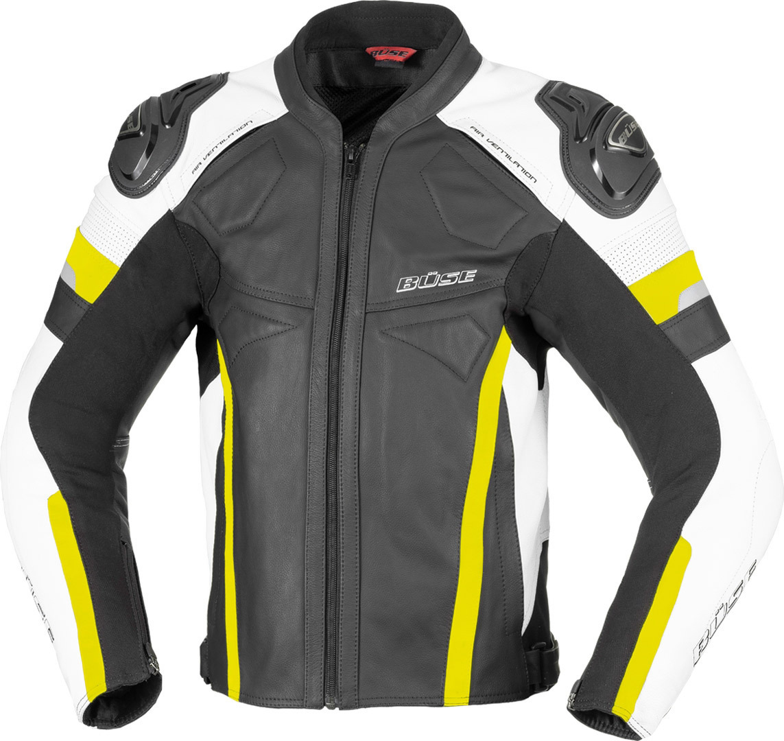 Büse Monza Jachetă de piele de motocicletă Negru/Alb/Galben 54 Figura 1
