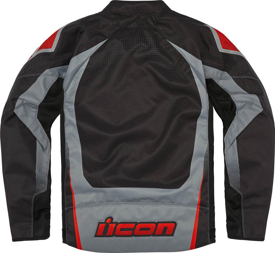 Icon Hooligan Ultrabolt Motorcycle Textile Jacket black/grey/red XL Figure 2