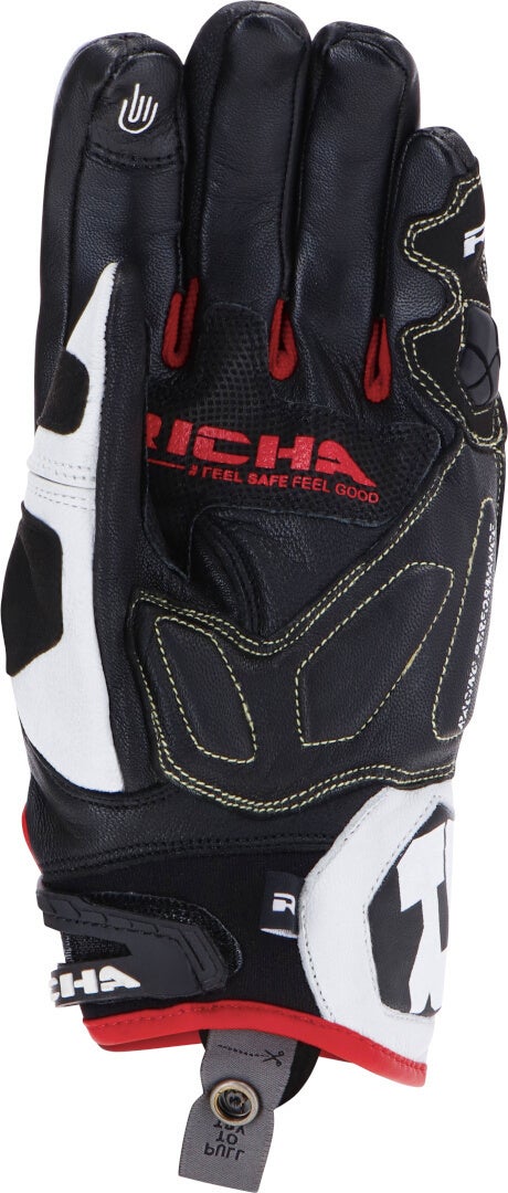 Richa Stealth perforerede motorcykelhandsker sort/hvid/rød 4XL Figur 3