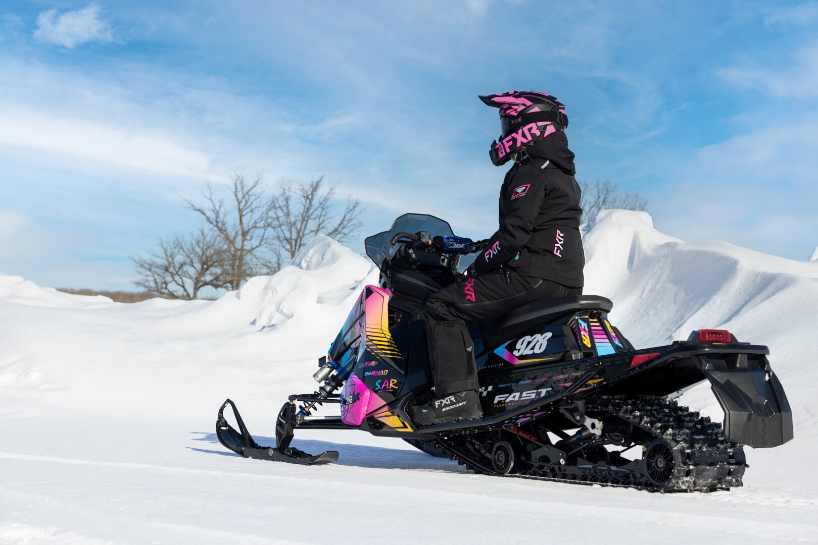 FXR Renegade FX 2023 Snescooterbukser til damer sort/pink 20 Figur 3
