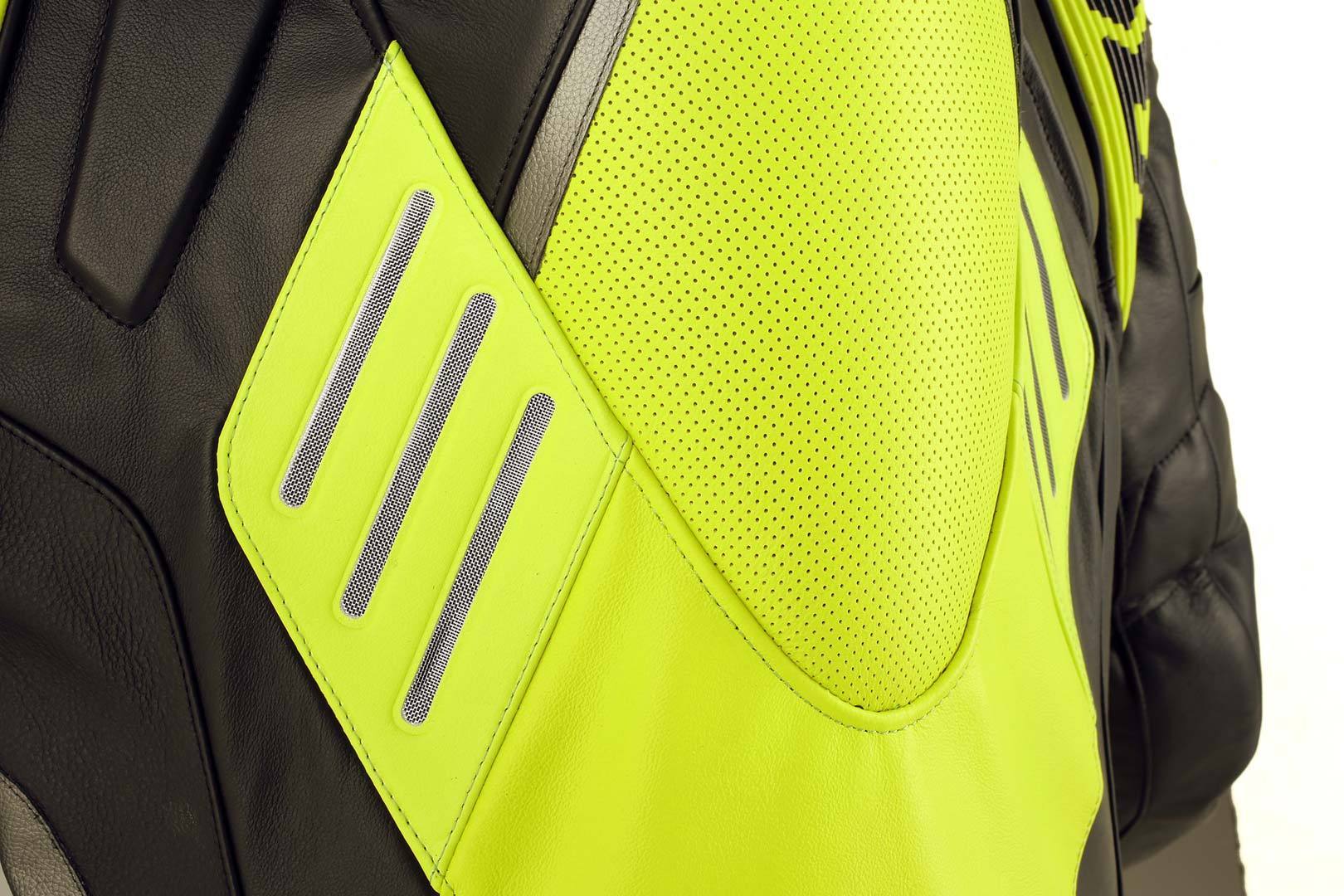 Spidi Track Wind Pro Combinaison de cuir de moto One Piece Noir/vert poison 58 Figure 5
