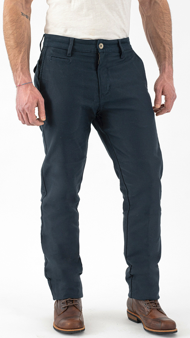 Rokker Navy Chino Motorcycle Textile Pants Long 40 Figure 4