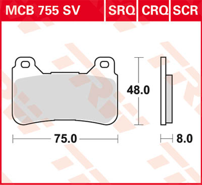 TRW Lucas Sinterbelag MCB755SV Figur 1