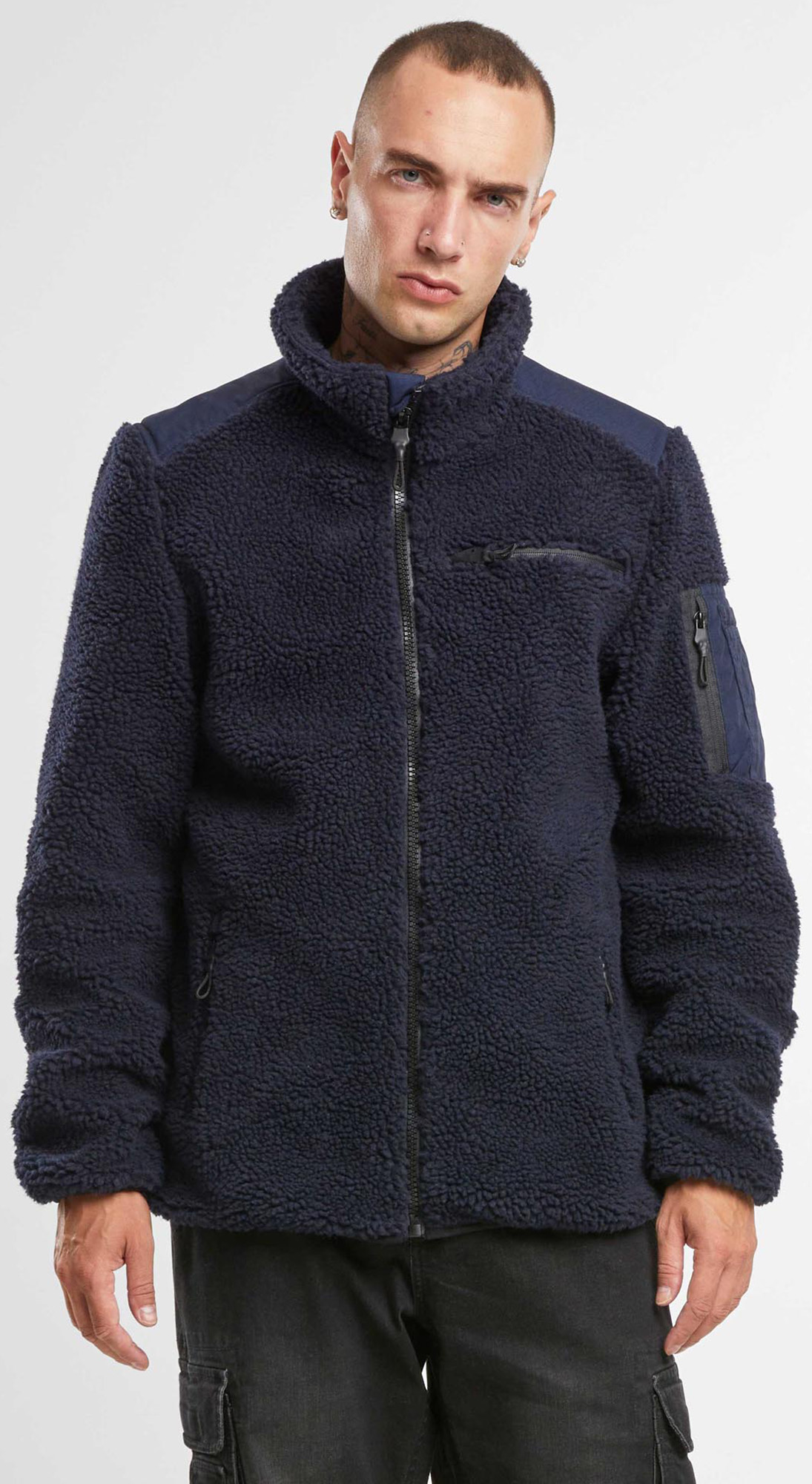 Brandit Ramble Teddyfleece Chaqueta Marina 3XL Figura 3