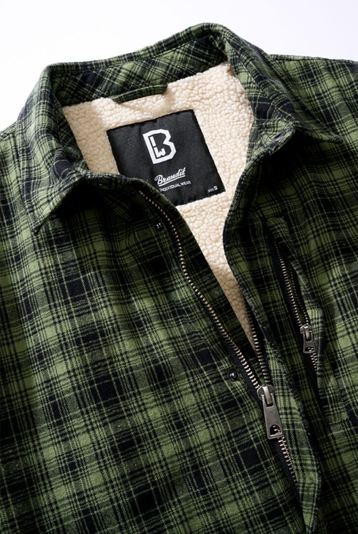 Brandit Classic Sherpa Veste textile Vert/Noir L Figure 4