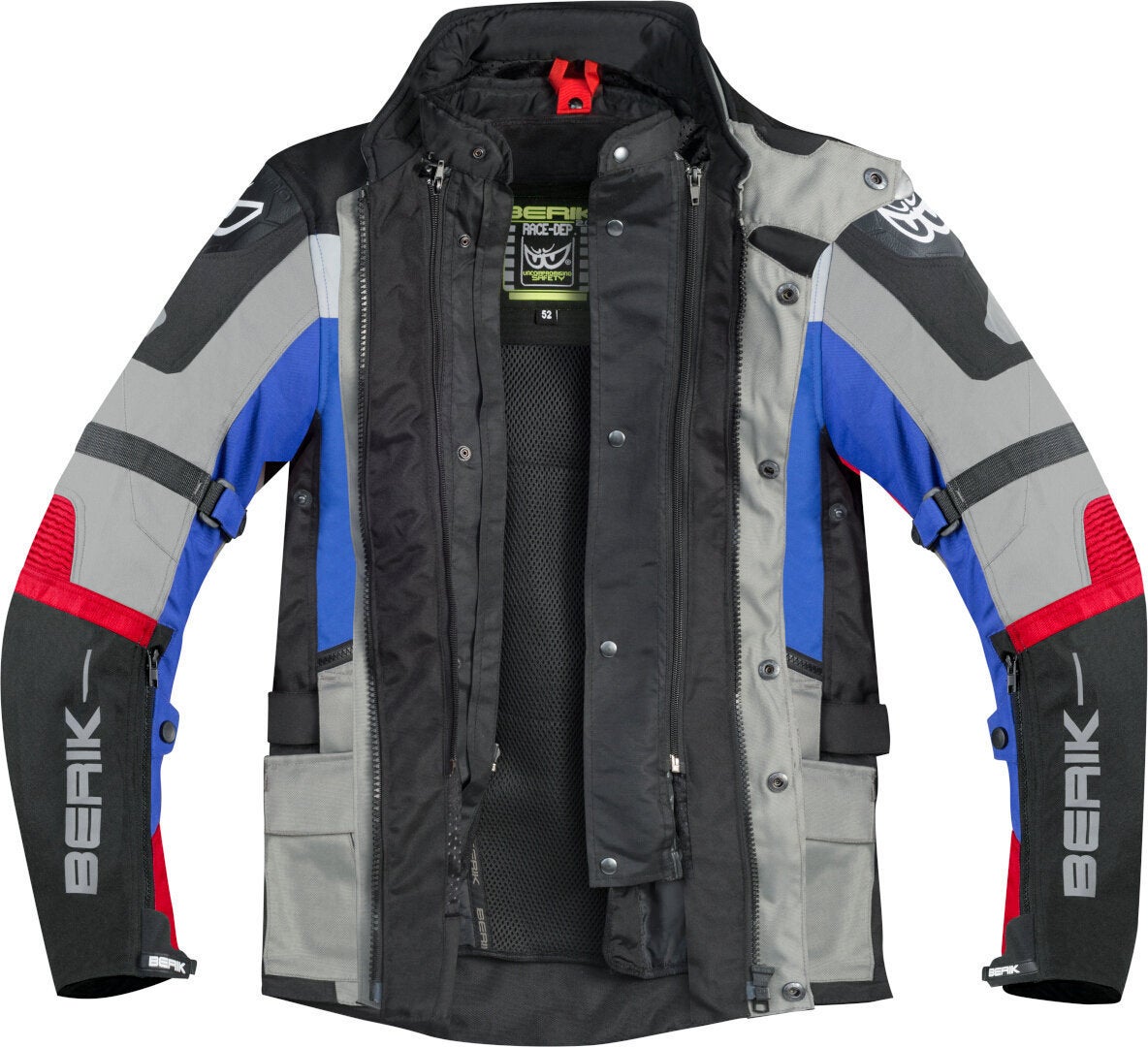 Berik Dakota waterproof 3in1 Motorcycle Textile Jacket black/grey/blue 58 Figure 4