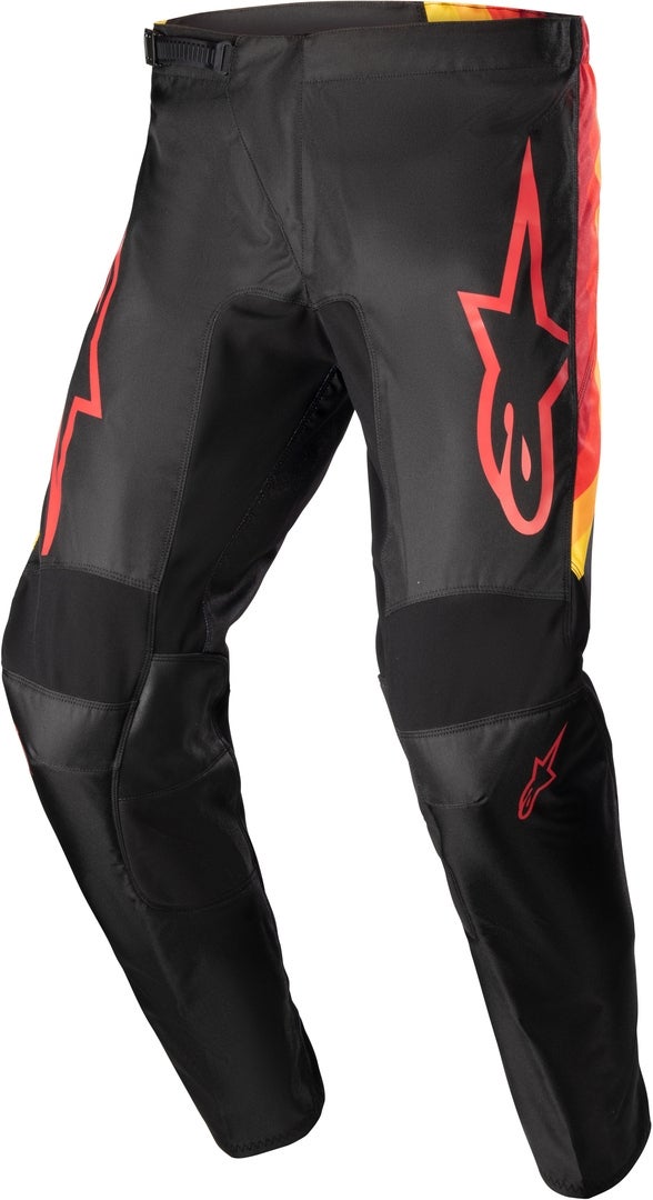Alpinestars Fluid Corsa Pantaloni Motocross nero/giallo/rosso 36 Figura 1