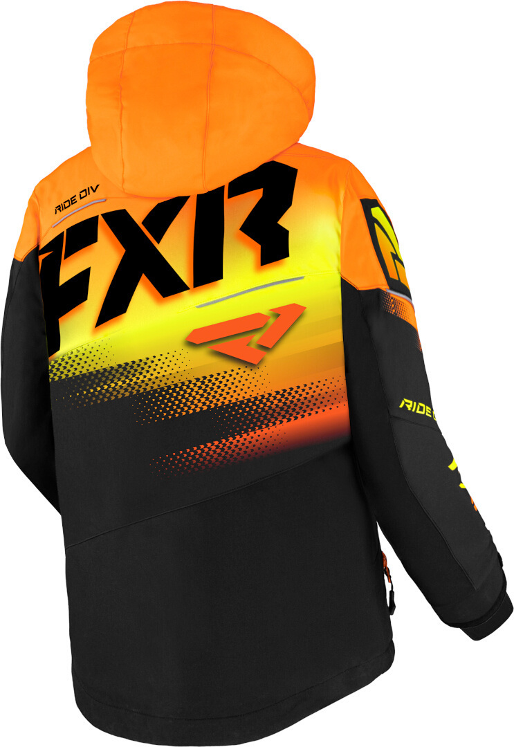 FXR Boost 2023 Youth Snowmobile Jacket black/orange 12 Figure 2