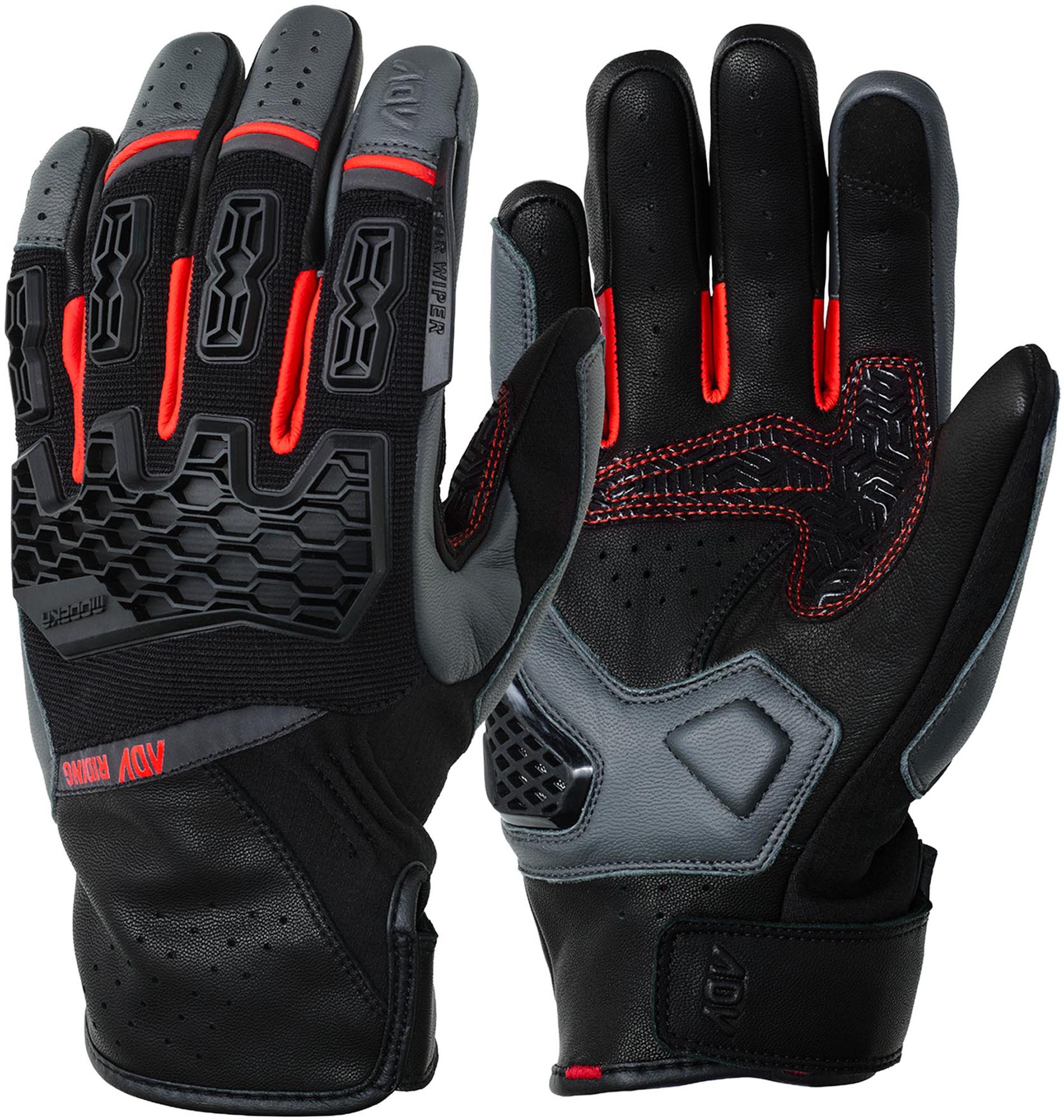 Modeka Atlaz Motorcycle Gloves black/dark grey 12 Figure 1