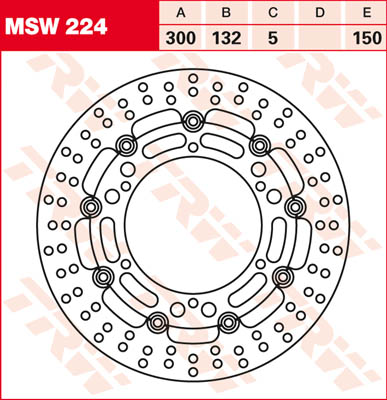 TRW Lucas MSW224 Bremsscheibe schwimmend Abbildung 1