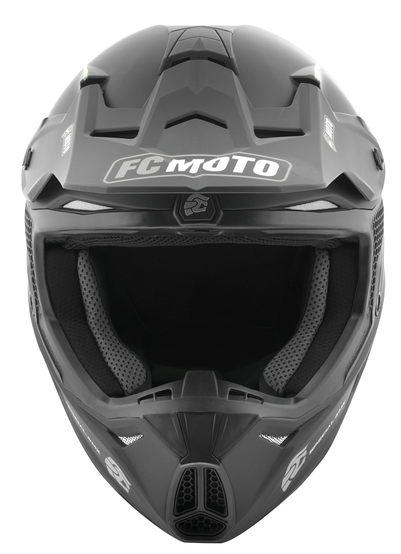 FC-Moto Merkur Straight Cască de motocross alb/negru XS Figura 8