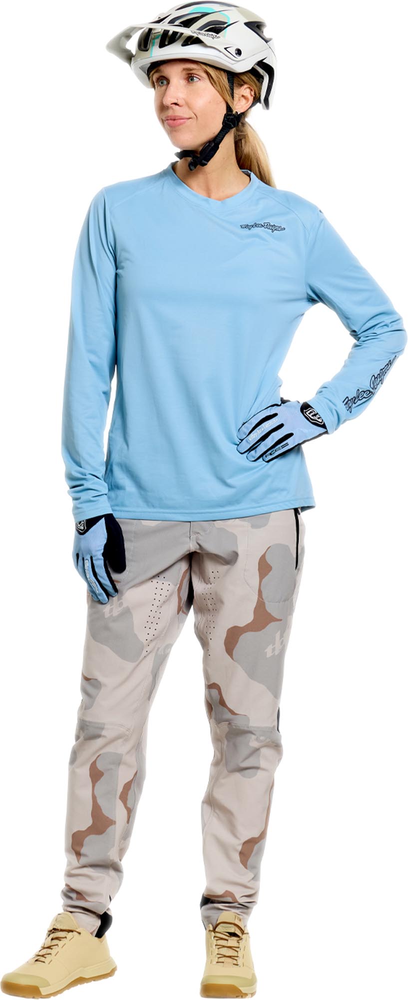 Troy Lee Designs Lilium Pro Mono Ladies Bicycle Jersey light blue S Figure 11