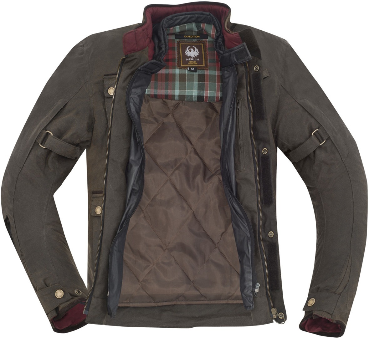 Merlin Expedition Motorcycle Waxed Jacket olive XL Figure 4