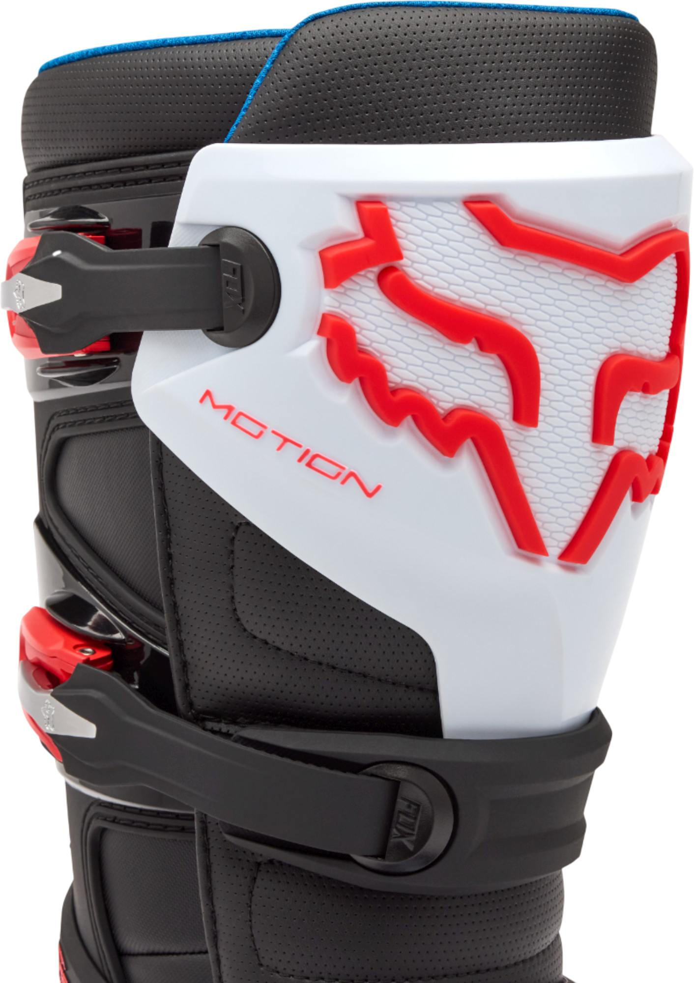 FOX Motion Motocross Boots white/black/red 10,5 Figure 10