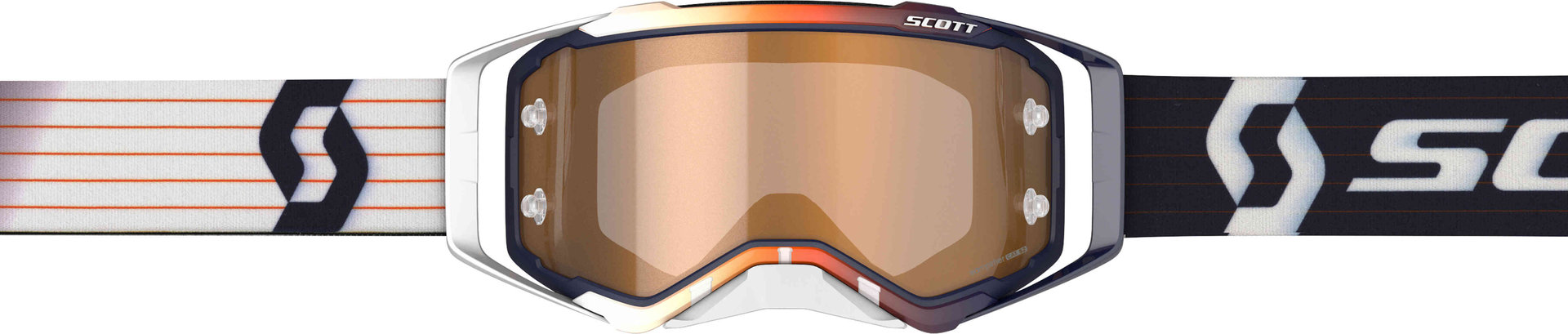 Scott Prospect Amplifier Ochelari portocalii/albi pentru motocross Aur Figura 3