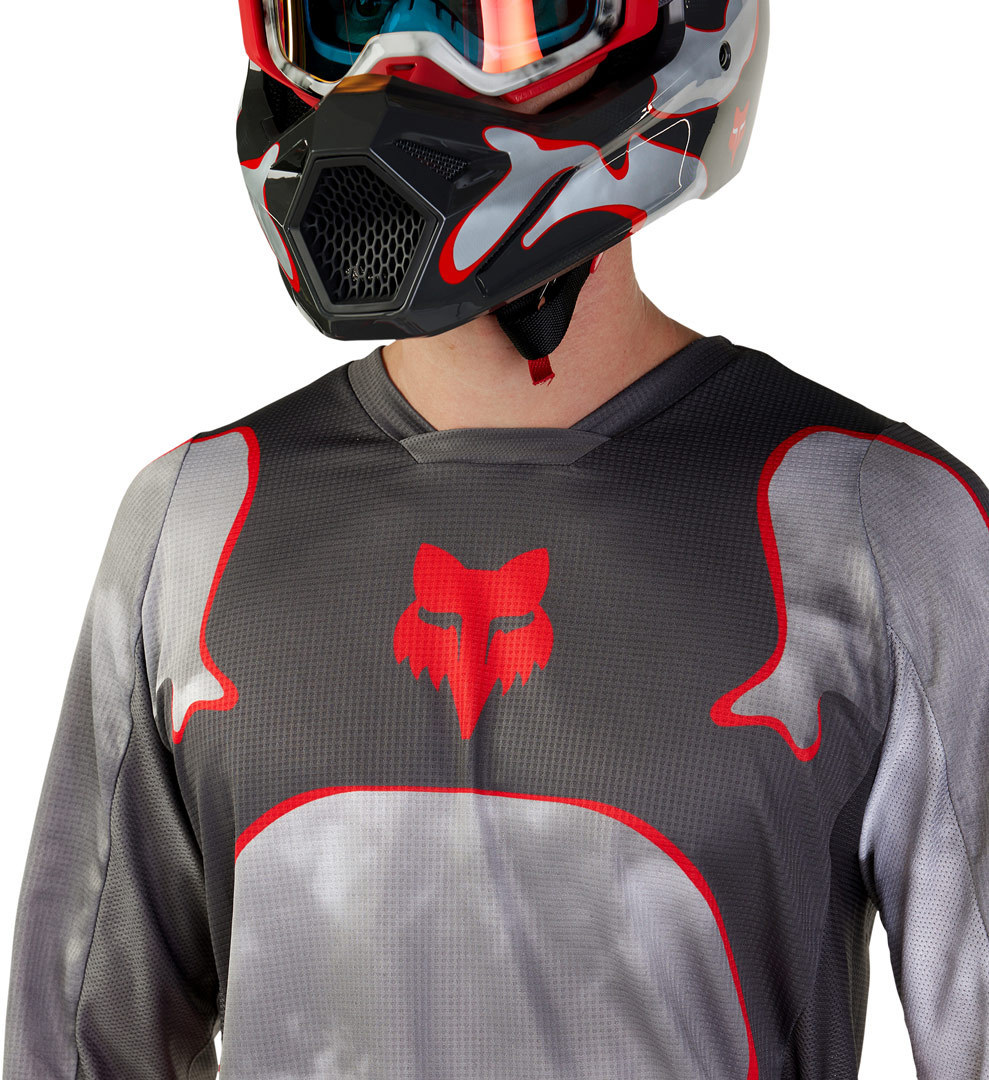 FOX 180 Atlas Motokrosový dres šedá/červená XL Obrázek 4