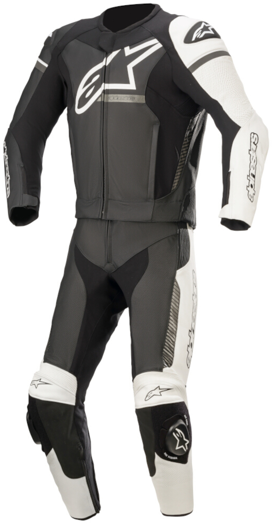 Alpinestars GP Force Phantom 2-Teiler Motorrad Lederkombi schwarz/weiß/grau 58 Abbildung 1