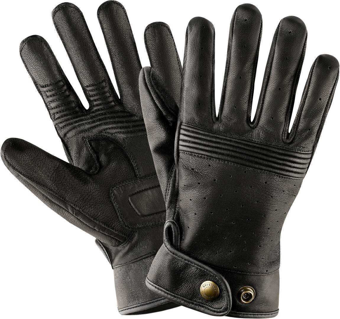 Belstaff Montgomery Perforerede motorcykelhandsker Sort L Figur 1
