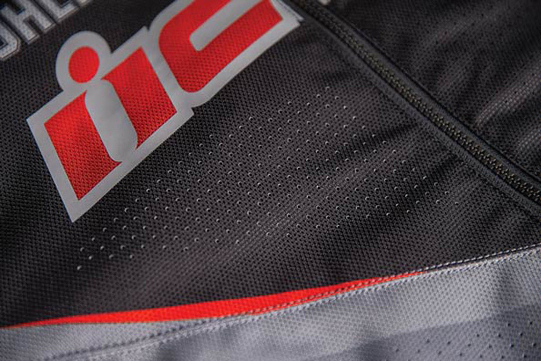 Icon Hooligan Ultrabolt Motorcycle Textile Jacket black/grey/red L Figure 8