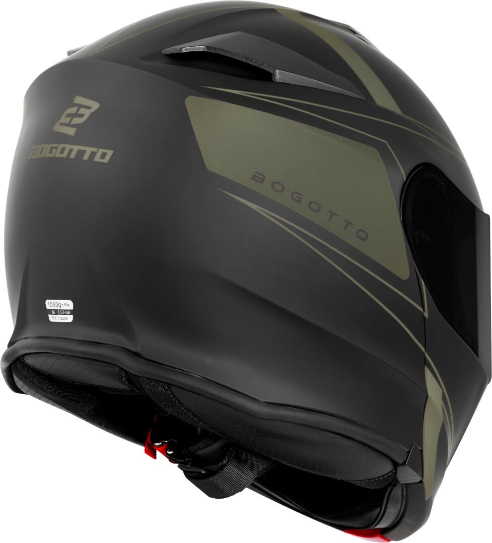 Bogotto H271 BT Taog Bluetooth Hjelm sort mat/grøn L Figur 4