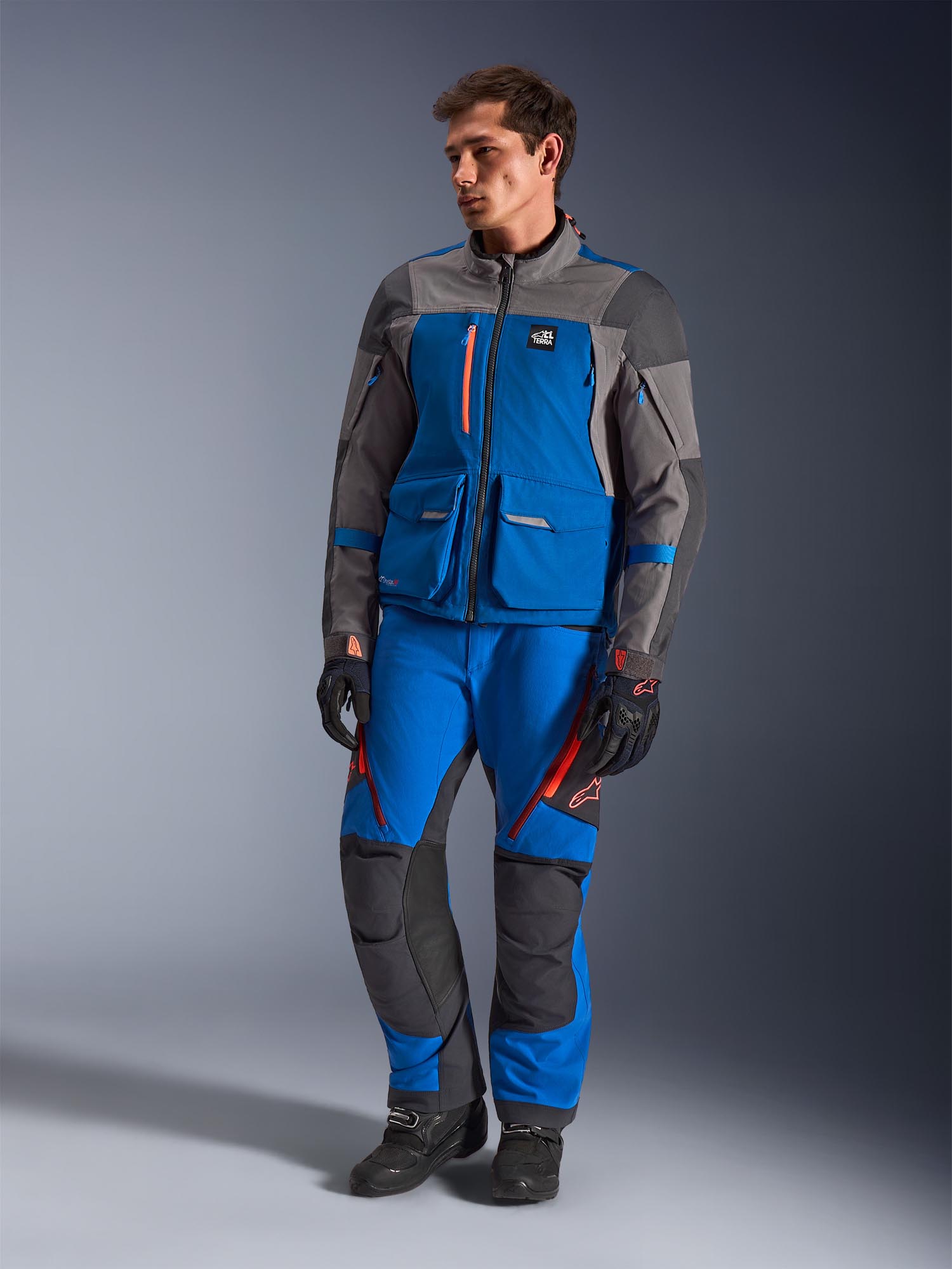 Alpinestars Maxdura Drystar XF waterproof Motorcycle Textile Jacket blue/grey S Figure 4