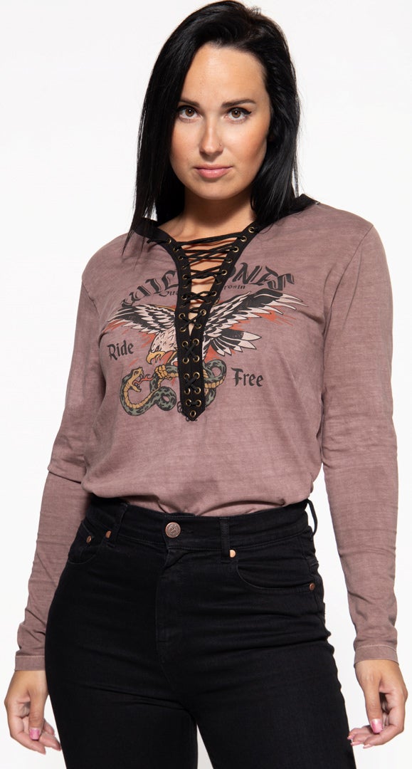 Queen Kerosin Wild Ones Ride Free Dames Longsleeve M Figuur 6