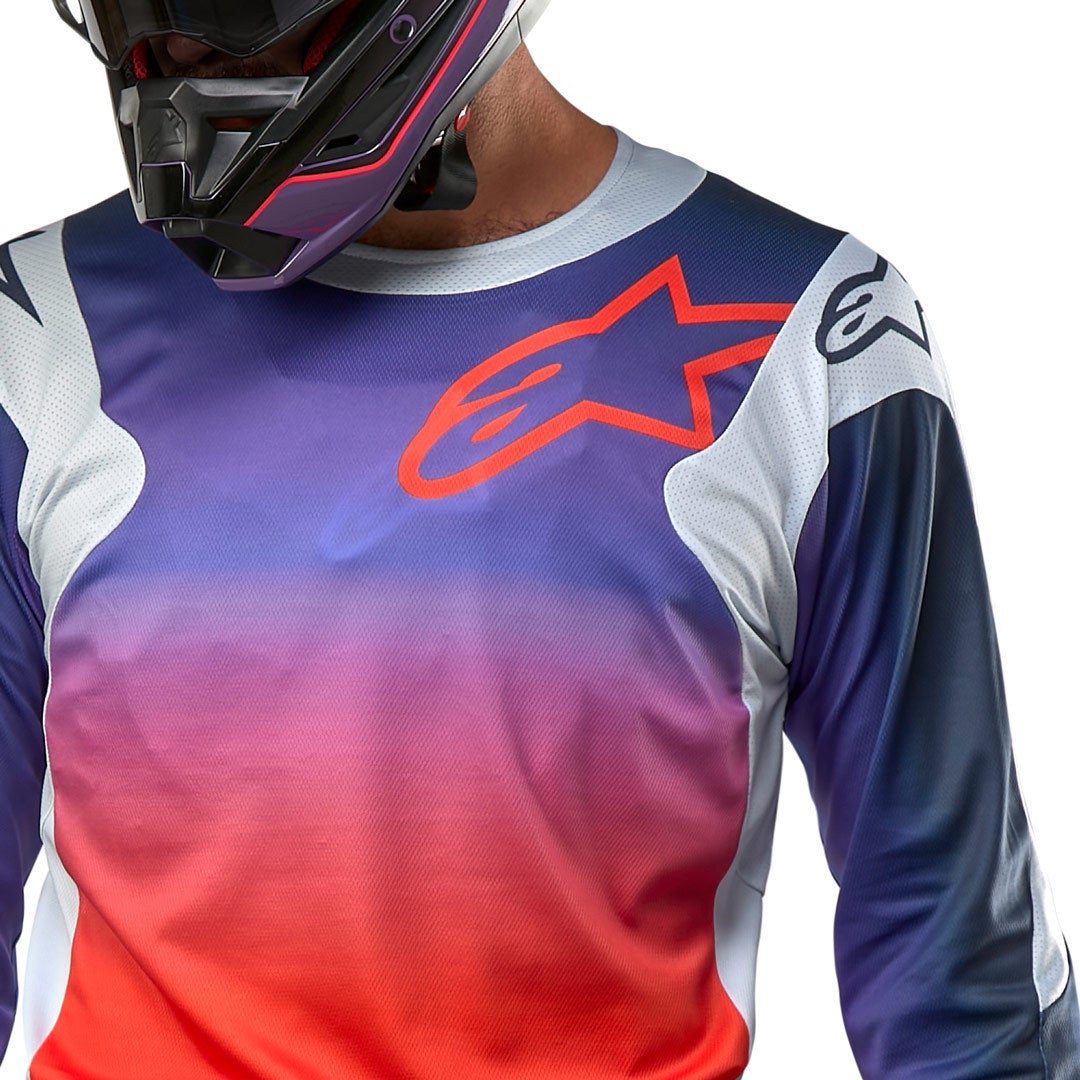 Alpinestars Racer Hoen Motocross Jersey grau/orange M Abbildung 3