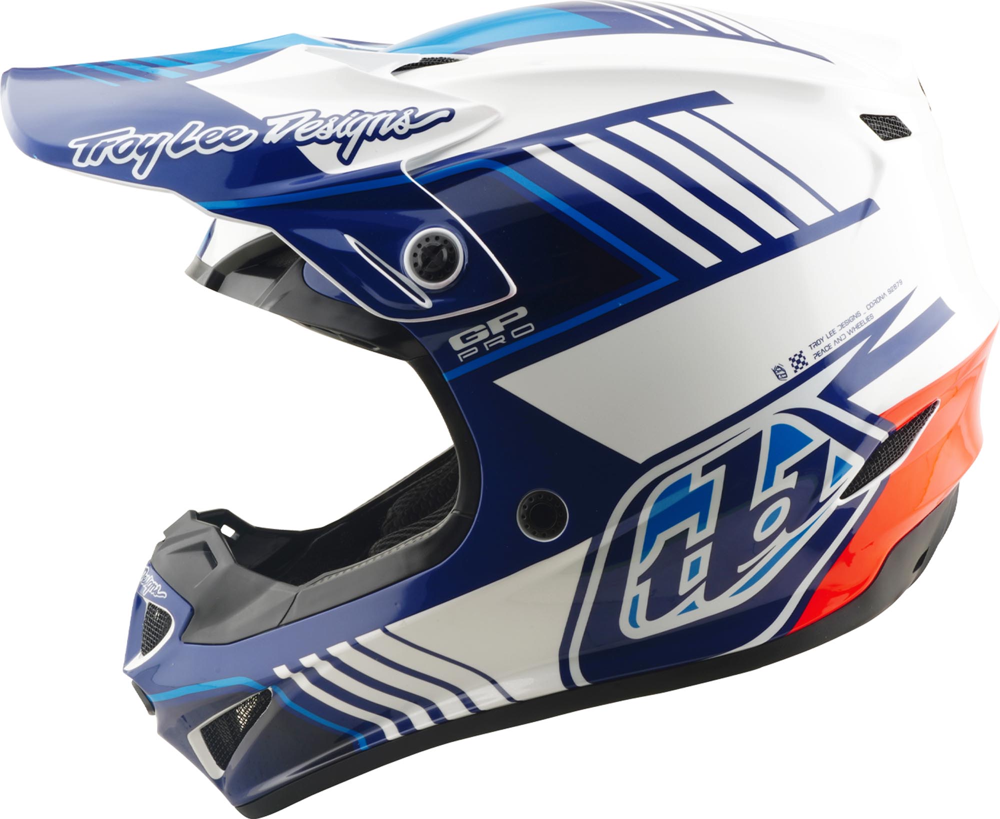 Troy Lee Designs GP Pro MIPS Segment Casco da motocross blu/bianco XL (60/61) Figura 5