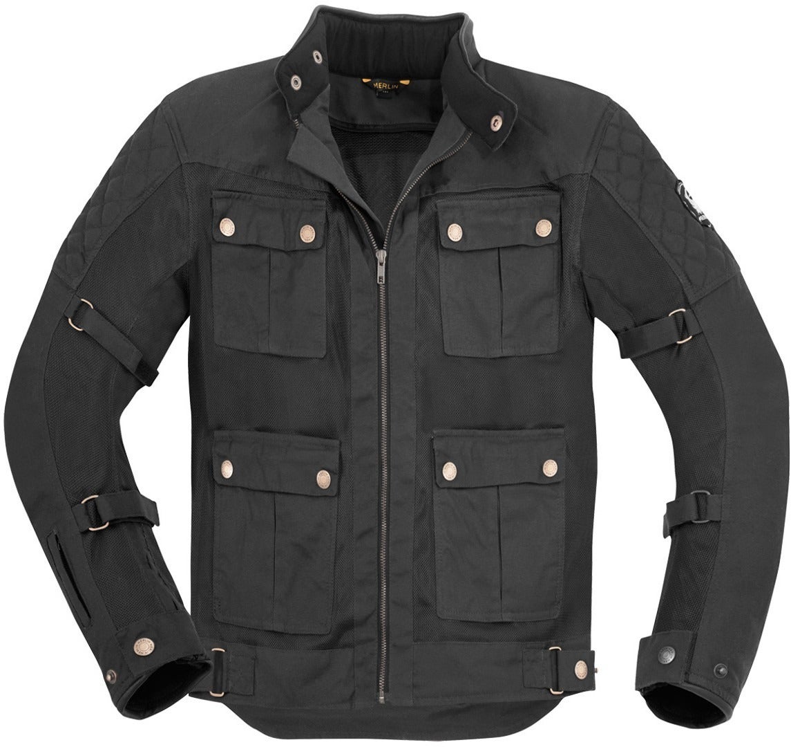 Merlin Chigwell Utility Motorcycle Waxed Jacket black M Figure 3