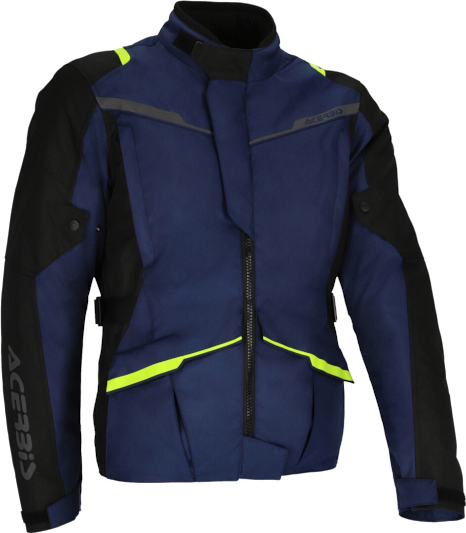 Acerbis CE X-Travel Waterproof Motorcykel Textil Jacka blå/gul XXL Figur 1