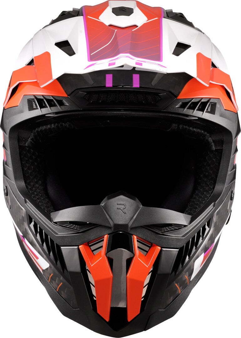 LS2 MX703 X-Force Galuo Carbon Motorcross Helm wit/oranje S (55/56) Figuur 8