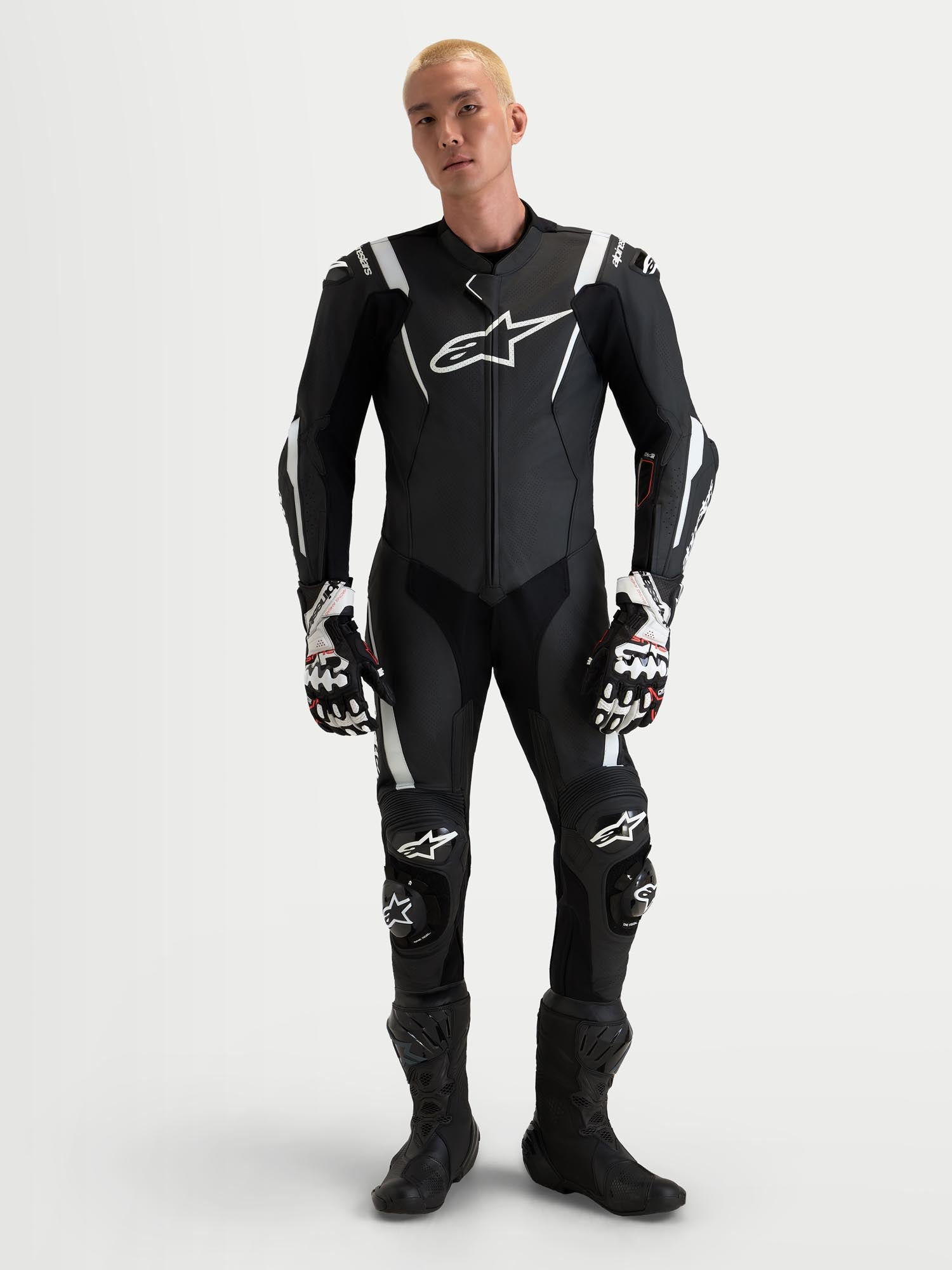 Alpinestars Missile V3 1-Piece Motorcycle Leather Suit black/white 60 Figure 3