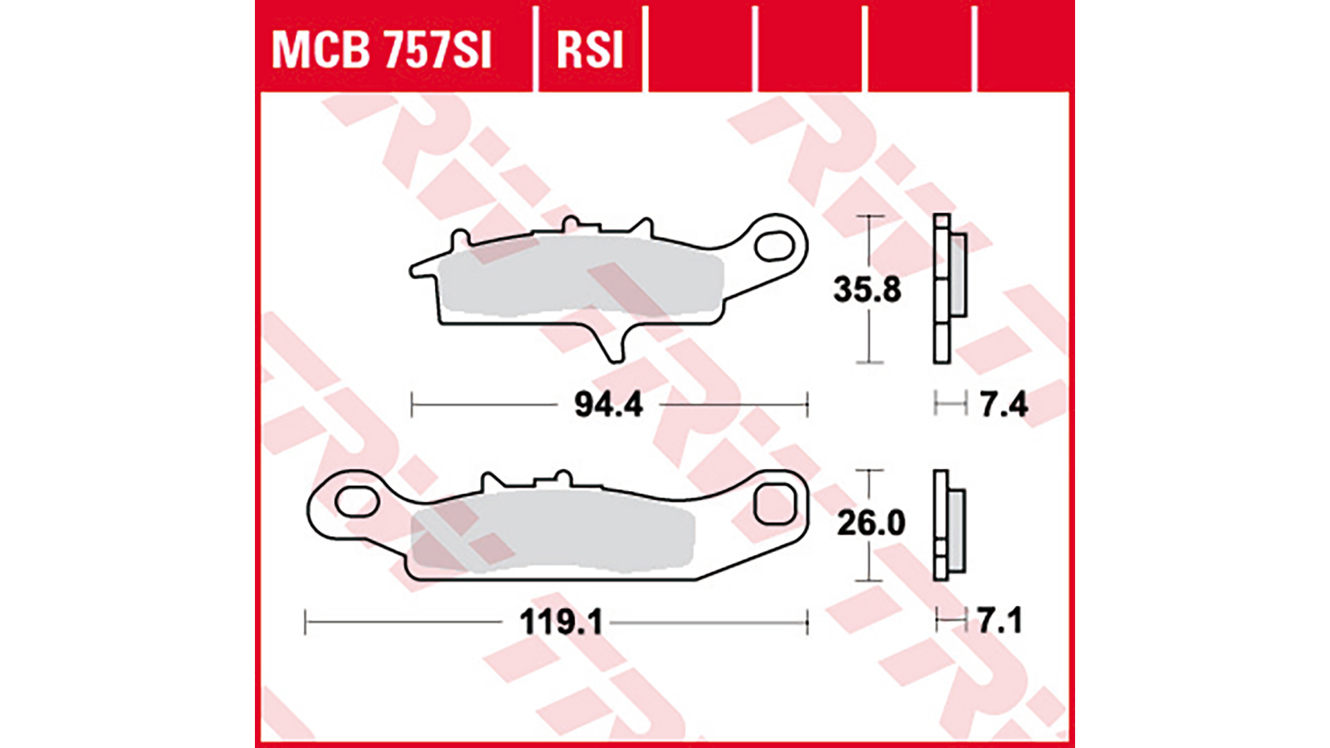 TRW Lucas TRW Lucas Bremsbelag MCB757SI Sinter Offroad Figur 1
