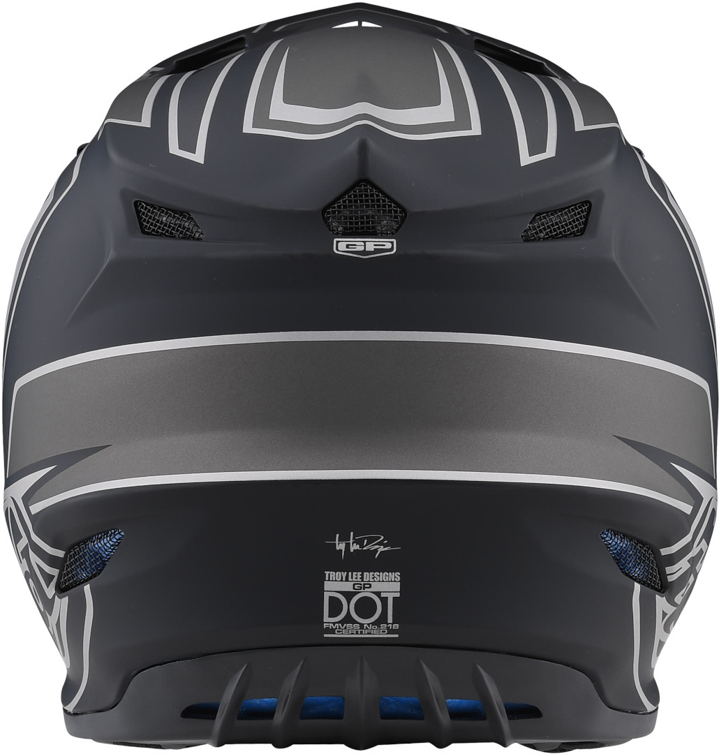 Troy Lee Designs GP Ritn Motocross Hjälm Svart matt/grå Man (57/58) Figur 6