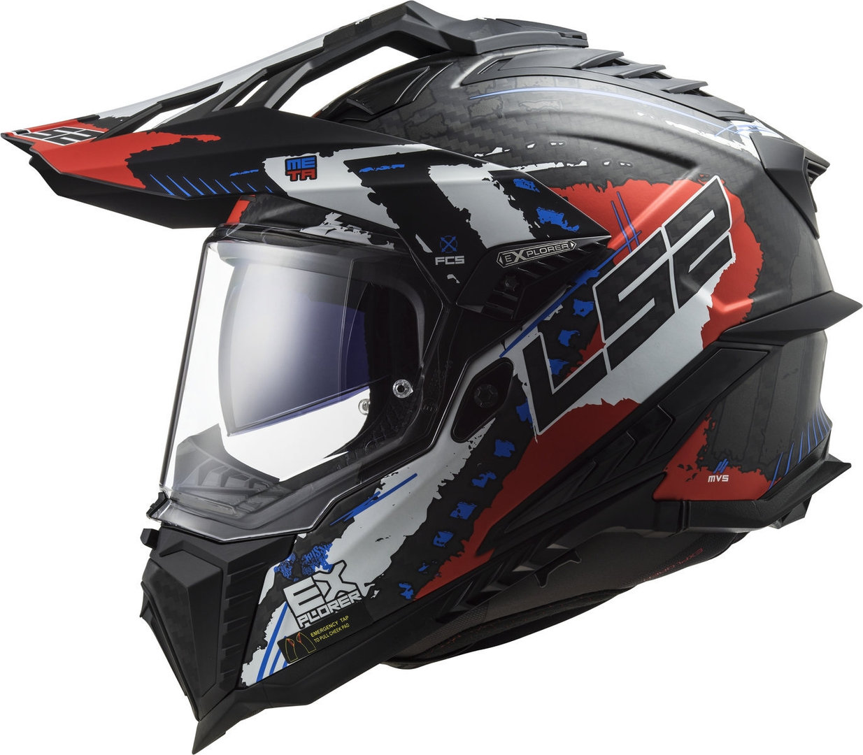 LS2 MX701 Explorer C Extend Carbon Cască de motocross Negru mat/roșu XS (53/54) Figura 2