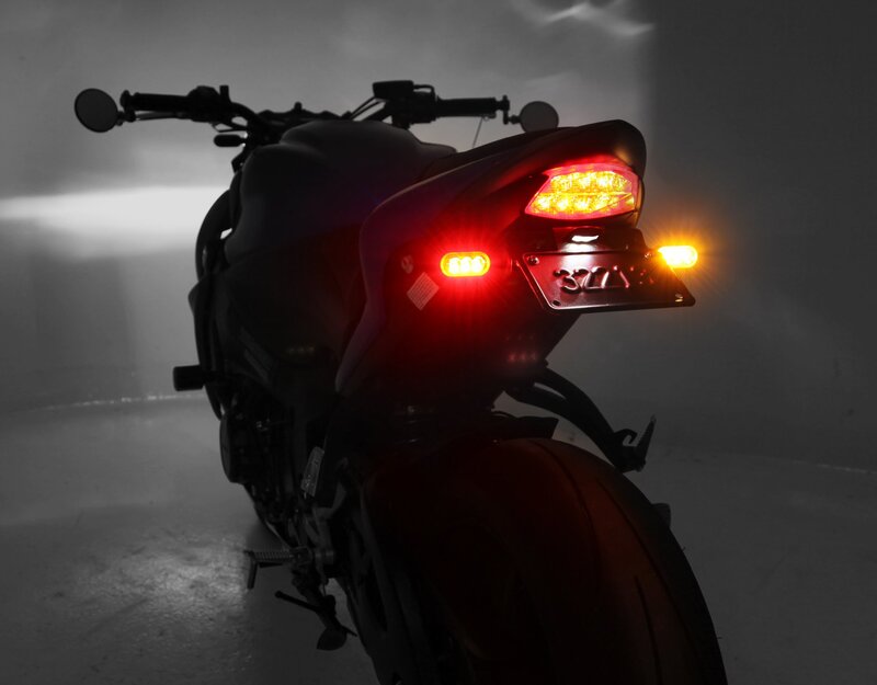 DENALI T3 Switchback M8 LED 3in1 lumină laterală combinată corp negru / lentilă transparentă (pereche), spate Figura 3