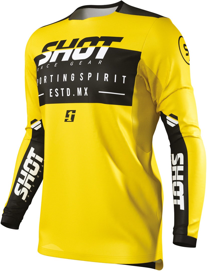 Shot Contact Spirit Motocross Jersey gul L Figur 1