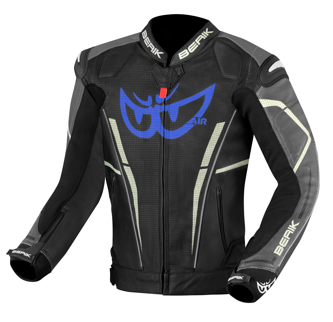Berik Street Pro Evo Jachetă de piele de motocicletă Negru/gri 58 Figura 1