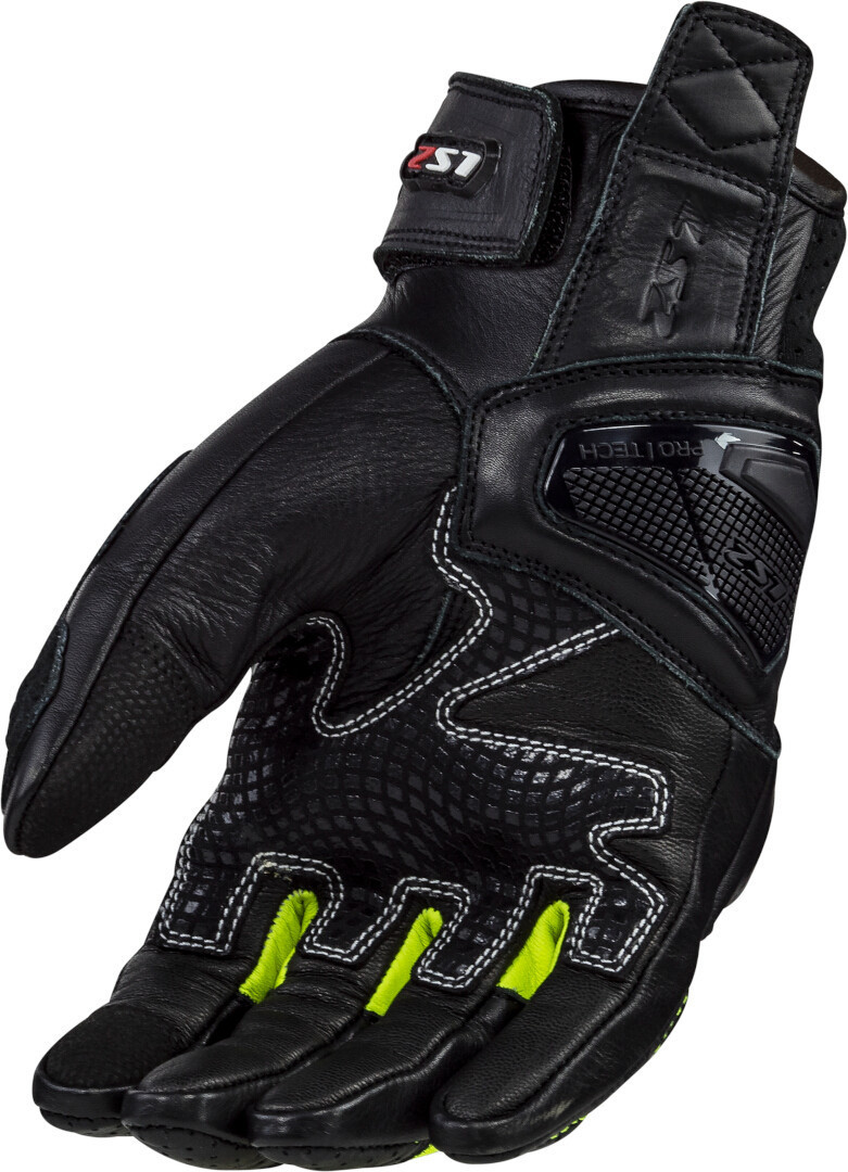 LS2 Spark II Leather Mănuși de motocicletă perforate negru/neon M Figura 2