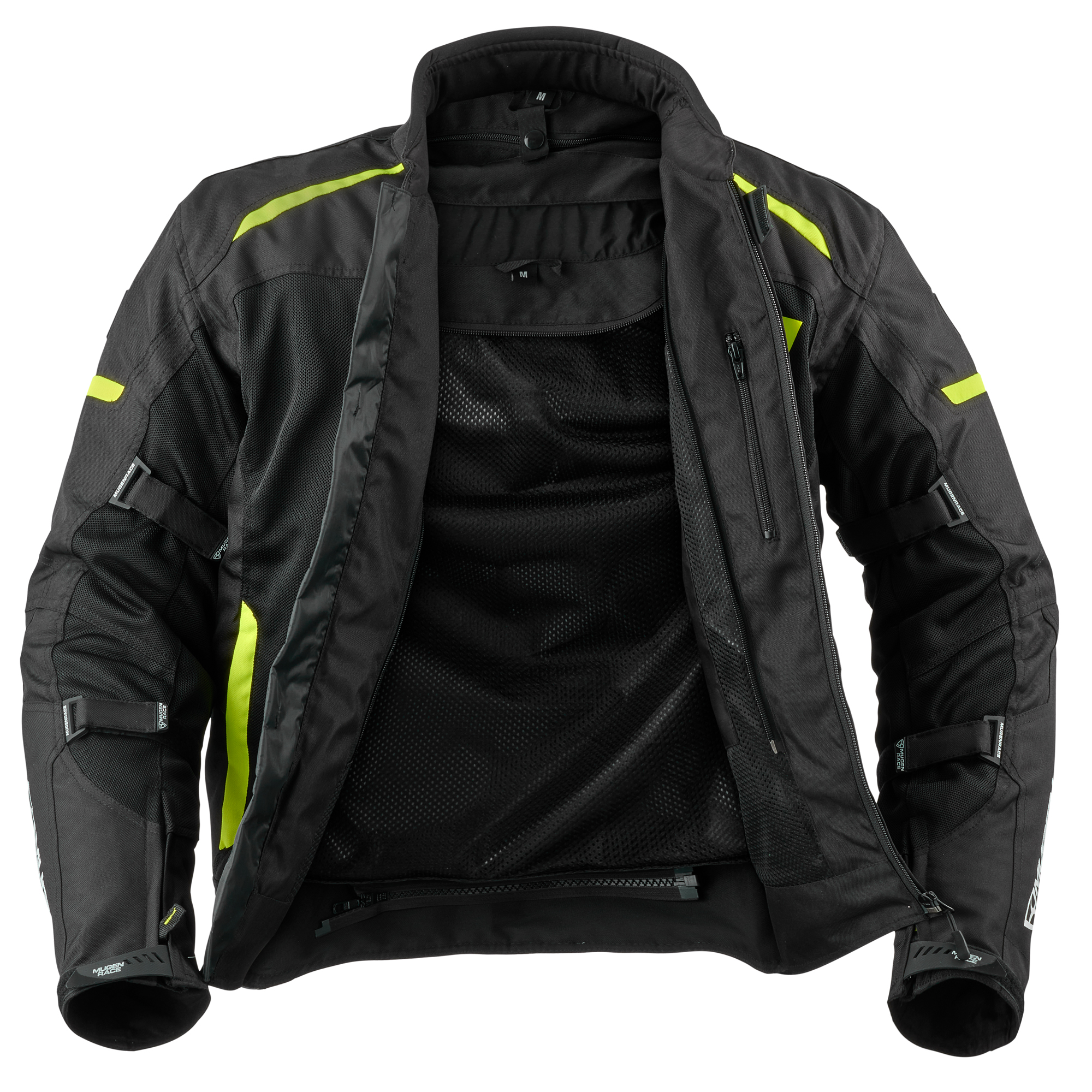 MUGENRACE Fuggire-A Motorcykel Textil Jacka svart/gul 6XL Figur 5