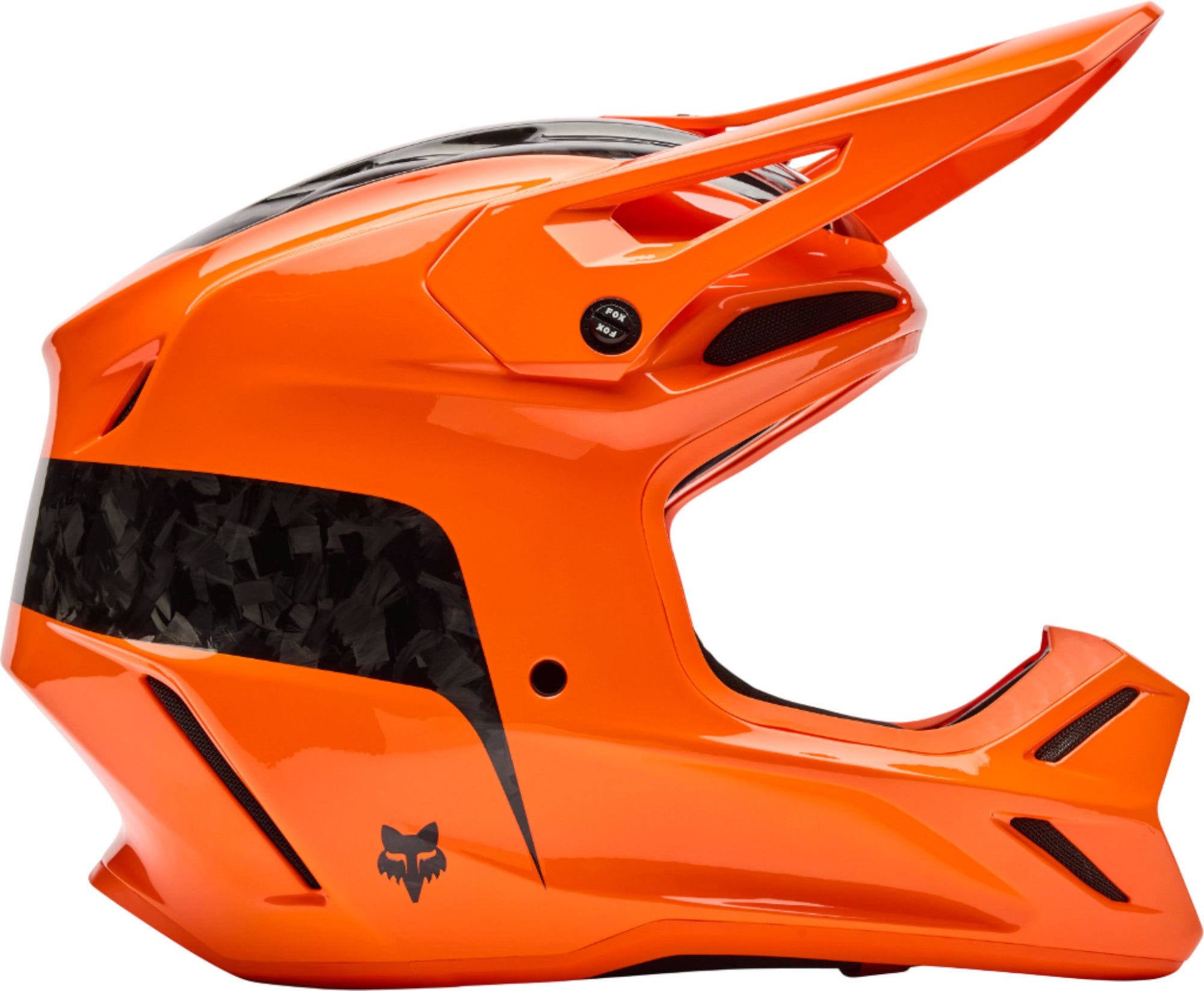 Side view of FOX V3 RS Fracture Carbon Motocross Helmet