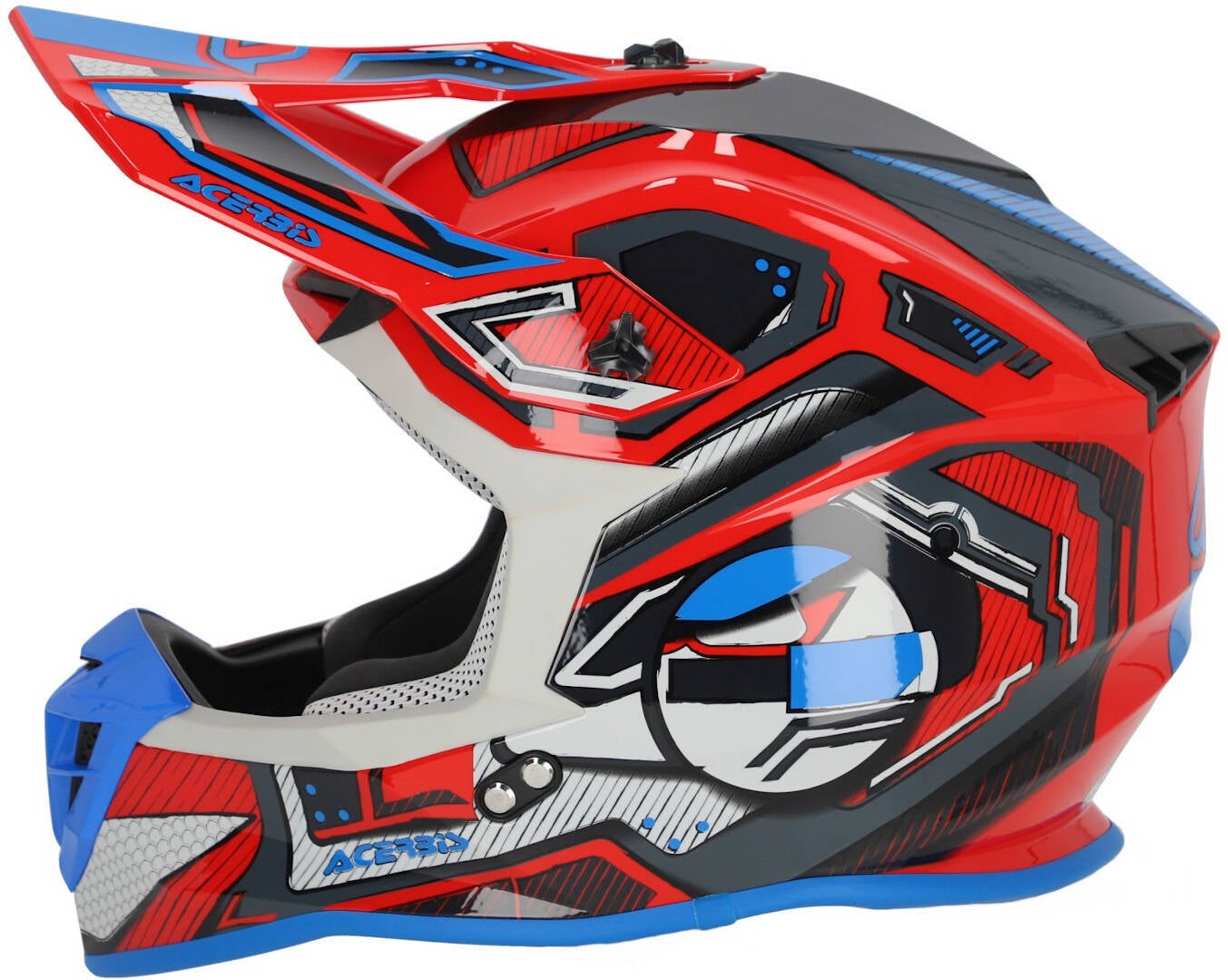 Acerbis Linear Graphic 2024 Casco da motocross rosso/blu L (59/60) Figura 3