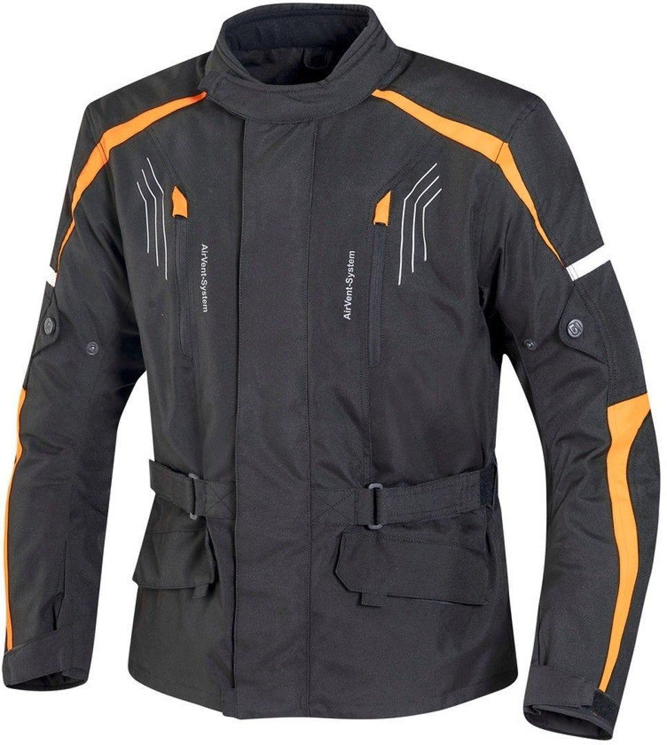 GMS Dayton Motorcycle Textile Jacket black/orange 3XL Figure 1