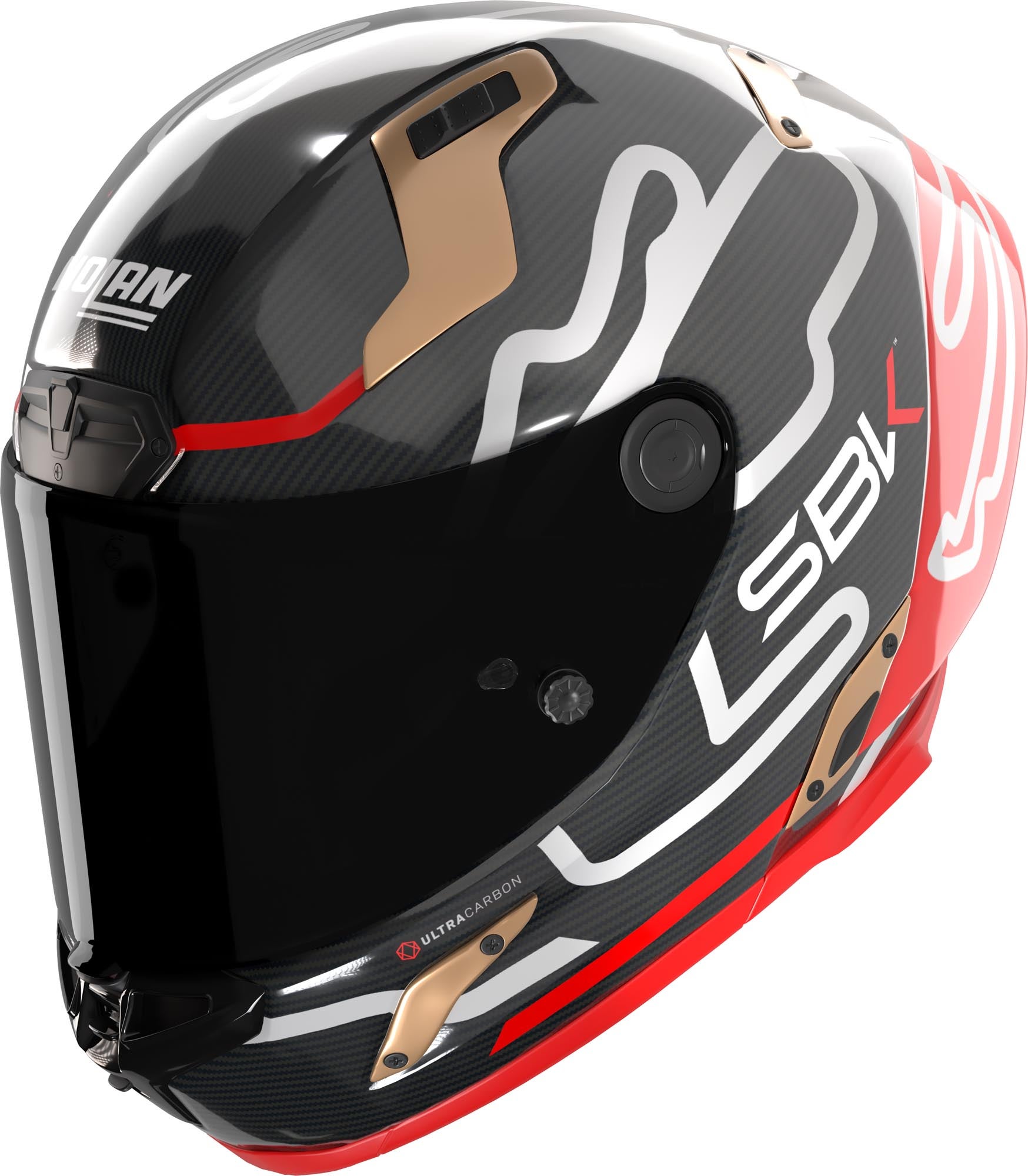 Nolan X-804 RS Ultra Carbon SBK Hełm szary/czerwony XS (55) Rysunek 1