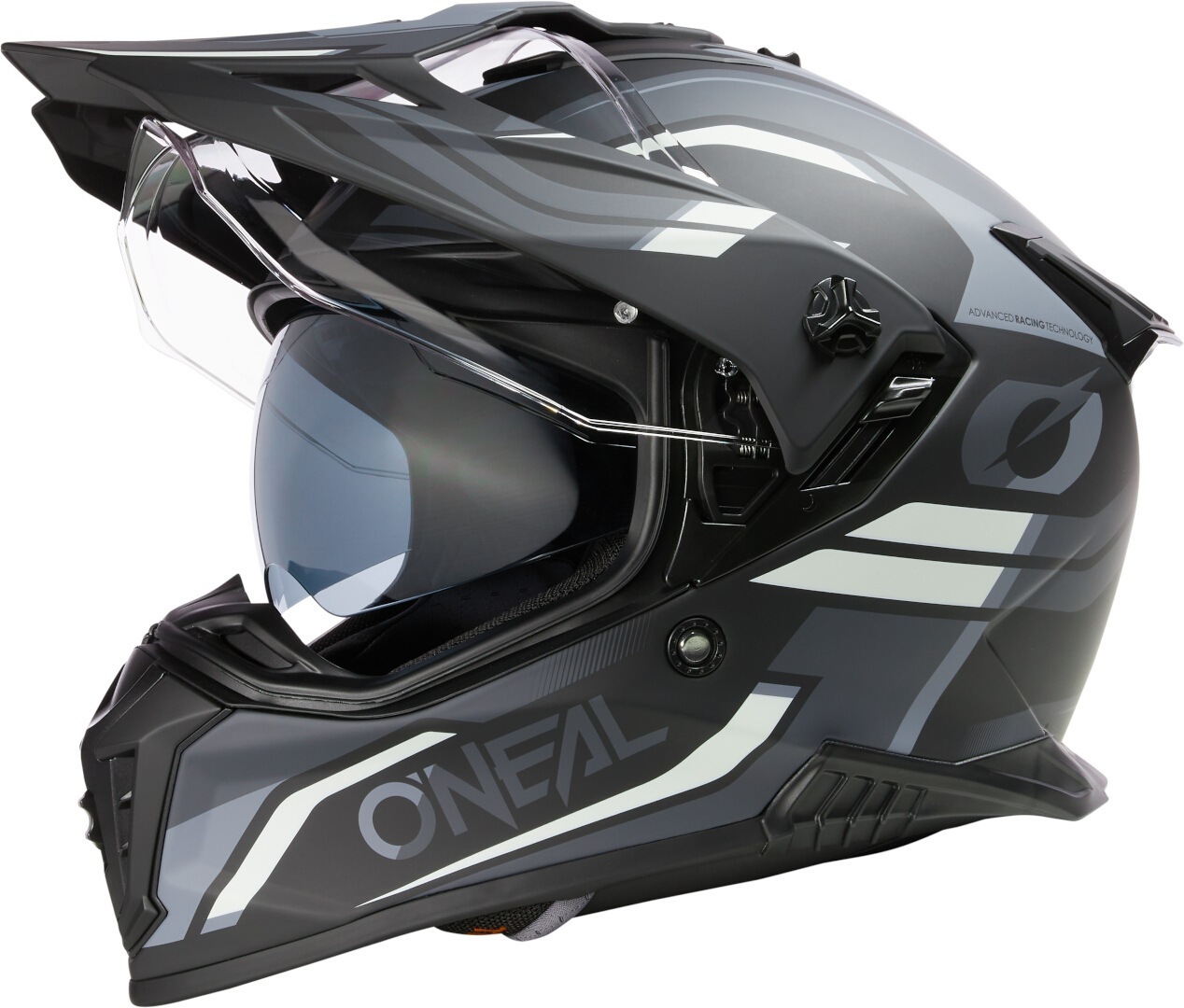 Oneal A-SRS Spike Motocross hjelm sort mat/grå/hvid 2XL Figur 6