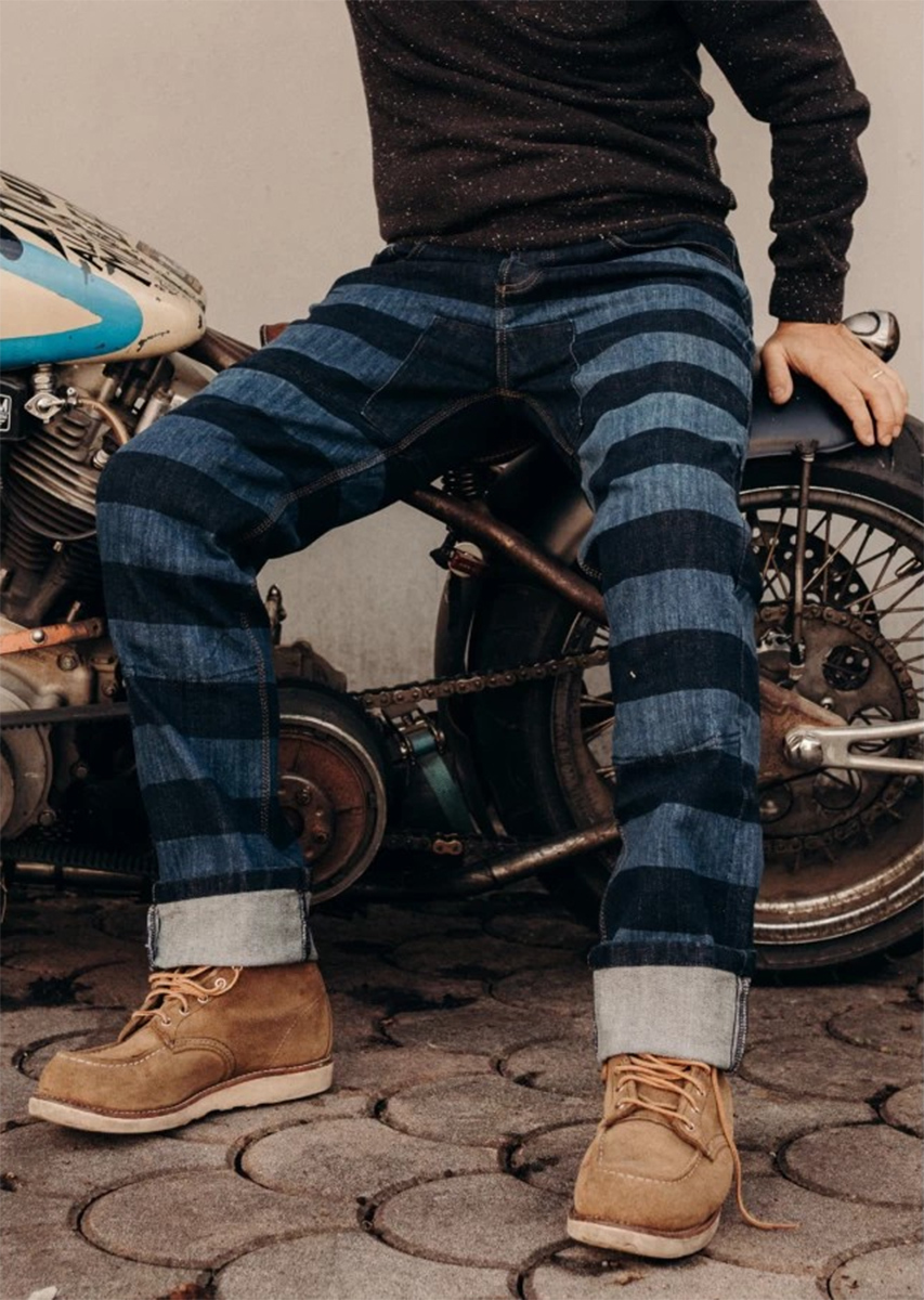 HolyFreedom Knuckle Motorrad Jeans dunkelblau/hellblau 34/33 Abbildung 7